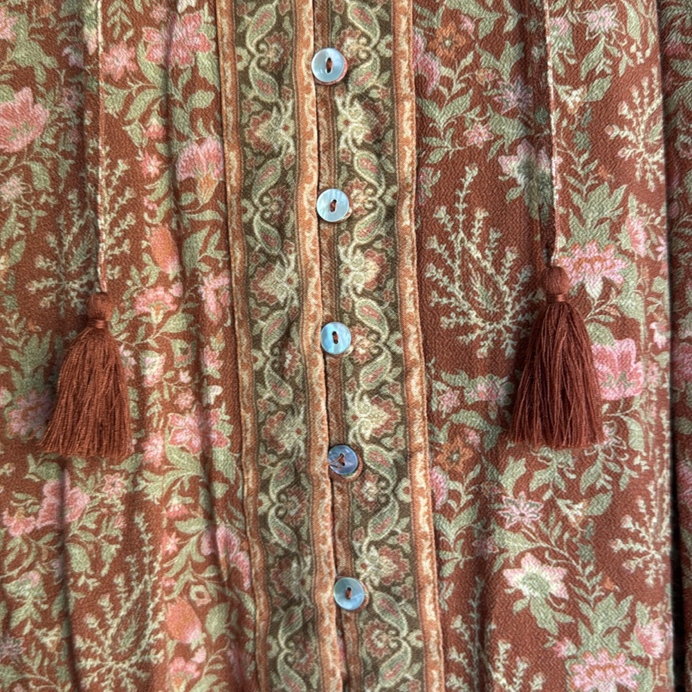 ARNHEM Bohemian Harley blouse in rust rust fall 70s boho blouse - Picture 8 of 10